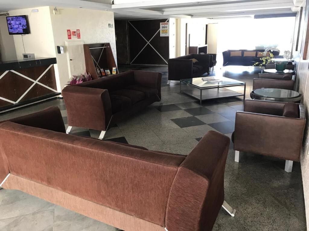 605 Flat Mobiliado Com Vista Lateral Mar Na Praia De Iracema Com Ventilador Fortaleza  Eksteriør bilde
